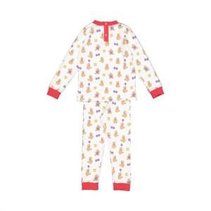 NEW SAL & PIMENTA toddler girl's teddy trellis holiday pajama set in multi